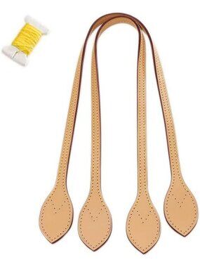 Vachetta Leather Replacement Straps for Neverfull PM & MM Tote Bags - Nature